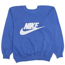 Nike 90's Center Middle Swoosh Crew Neck Sweatshirt Small  Blue
