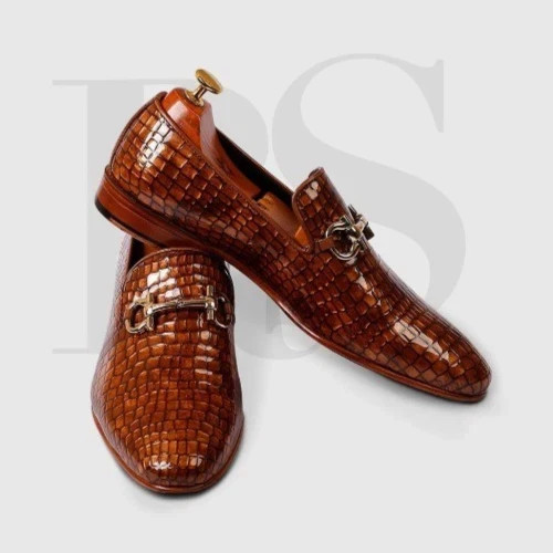 Handmade brown crocodile - handmade,