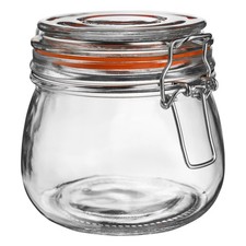 Glass storage jar vintage - storage,