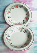 WEDGWOOD 2x PASTA CEREAL PUDDING BOWL 7.5" Roseberry Pattern USED Excel.Cond.!