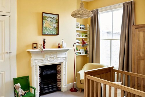 Butter yellow plain nursery - butter,