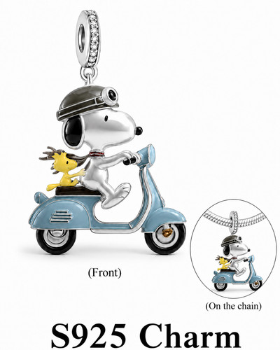 S925 sterling silver snoopys - silver,