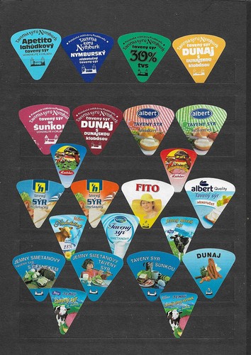 Old czech cheese labels - old,