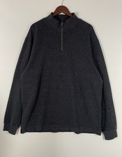 RODD & GUNN Alton Ave 1/4 Zip Sweatshirt | Asphalt Grey | 100% Cotton | XXXL