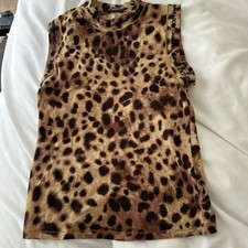 Skims X Dolce & Gabbana Women’s Leopard Tank Top T Shirt Tee
