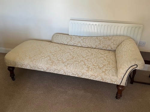 Antique chaise longue - antique, cream