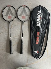 Set of 2 Karakal CBX-10 Graphite Badminton Rackets New Overgrip & Carry Case