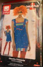 SMIFFYS CHILD'S PLAY 2 CHUCKY DOLL FANCY DRESS UP COSTUME LADIES SZ L  HORROR