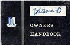 TRIUMPH VITESSE 6 (1600cc) SALOON CONVERTIBLE ORIGINAL 1962 INSTRUCTION HANDBOOK