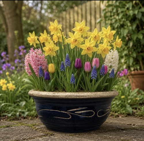 Vintage glazed terracotta - , pot
