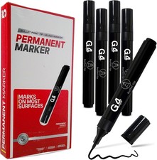 5 Pack Black Permanent Marker
