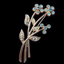 Vintage Movitex Floral Brooch
