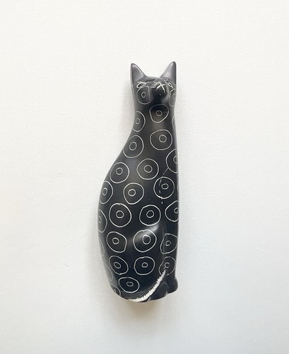 Black soapstone sitting - black,