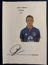 ADAM FORSHAW. EVERTON. A.F.C. SIGNED PICTURE