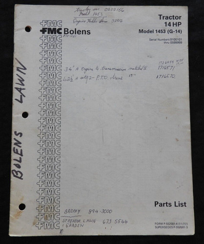 1978 bolens husky - bolens, 1453