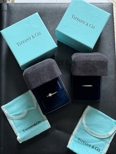 Tiffany & Co Platinum Engagement And Wedding Ring 