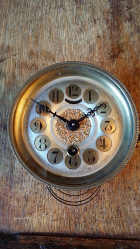Antique brass mantel - antique, clock