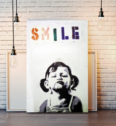 Banksy canvas street - street, art