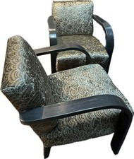 Pair of Original Art Deco Halabala Style Armchairs