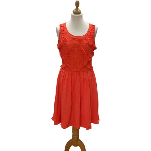 Reiss loulou silk orange dress - silk,