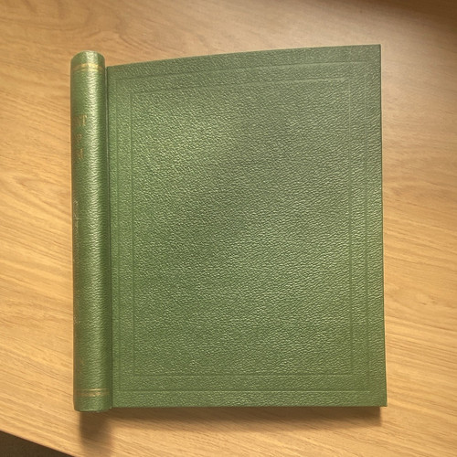 Green plain stamp album with - green,