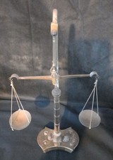 Victorian Apothecary.Brass Weighing Scales With Weights