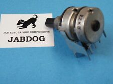 20mm OMEG Dual (Stereo) Potentiometer 22K Log B 1/4" Spindle B8 15g Z125