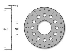IGM Silver Front Brake Disc 2005-0319 PEUGEOT XPS STREET 50