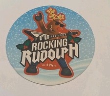 Greene King  - Hardy & Hansons - Rocking Rudolf - Macmillan Cancer -  Beer Mat