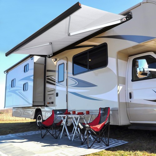 Electric awning wind roll - roll, out