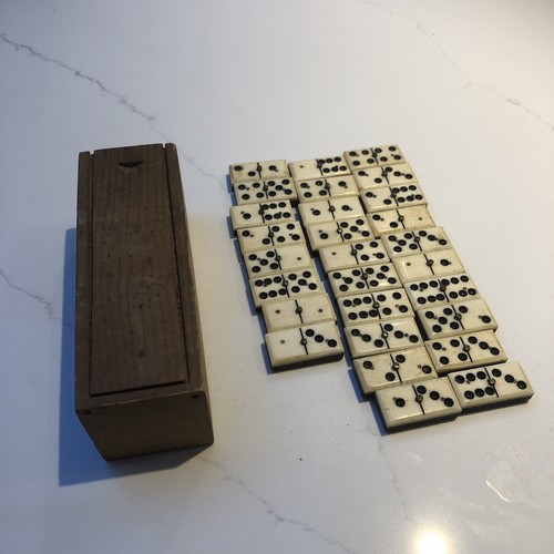 Antique double dominoes 28 - antique,