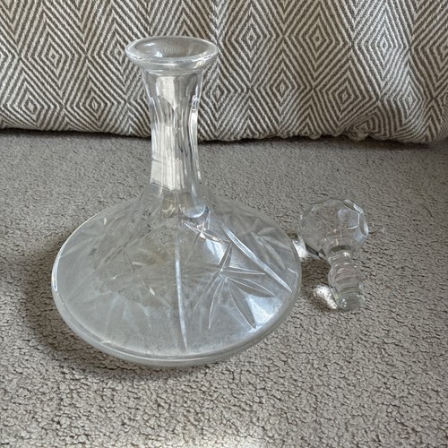 Vintage cut crystal decanter - crystal,
