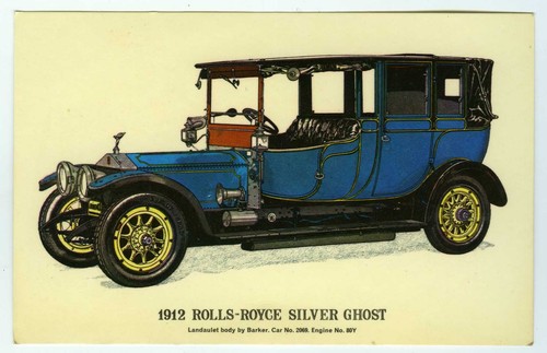 Classic motor car art postcard - motor,