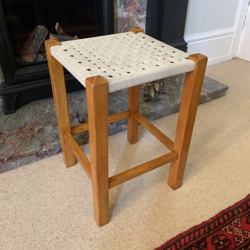 Wooden stool cream - wooden,