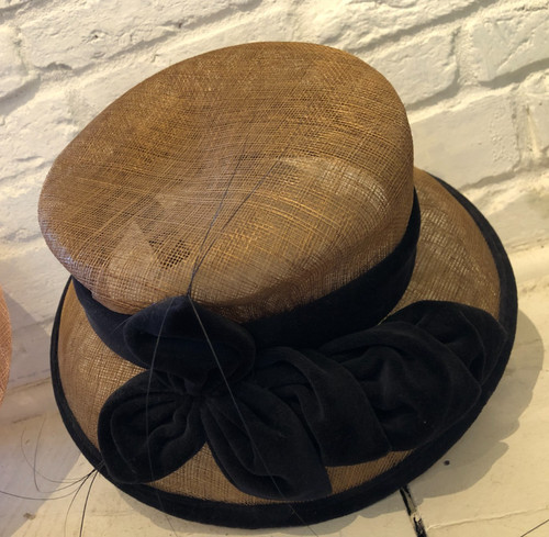 Ladies straw hat black - ladies,