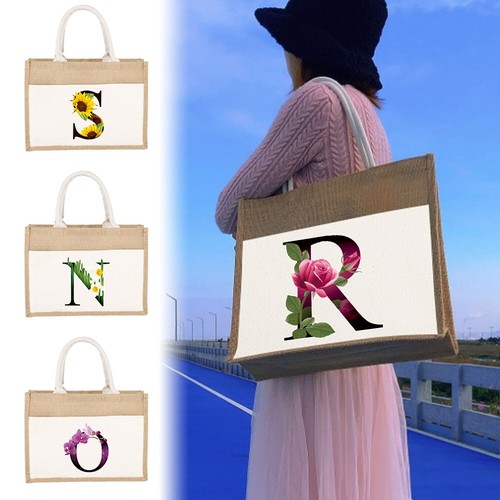 Jute shopping bag hessian - jute,