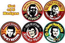 5  Badge Set 25mm Rock n Roll
