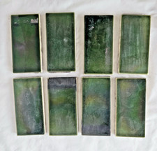 GROUP OF 8 PILKINGTON ANTIQUE 2 X 4 INCH GREEN TILES