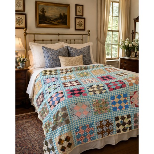 Vintage hand quilted - hand, 20-piece