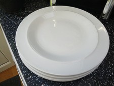 DENBY WHITE SALAD PLATES X 4