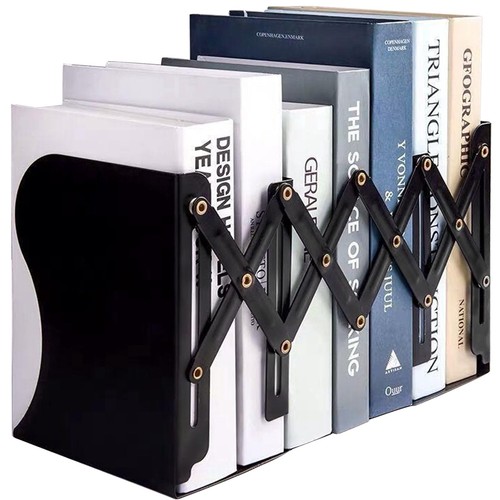 Adjustable metal book ends - book,