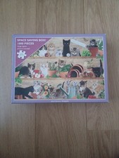 Jigsaw Puzzle 1000 Piece Mischievous Moggies Space Saving Box Large 27" x19,5 "