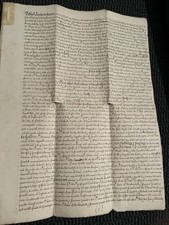 1697  Antique Vellum Indenture Deed Handwritten Legal Document Manuscript 