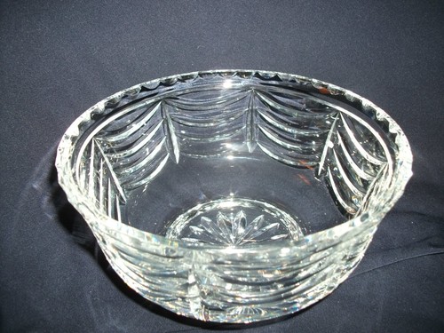Heavy crystal cut glass salad - cut,