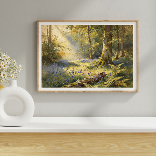 Vintage bluebell woodland - vintage,