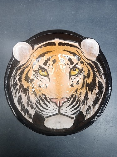 Italian tiger face bowl - face, 9.5