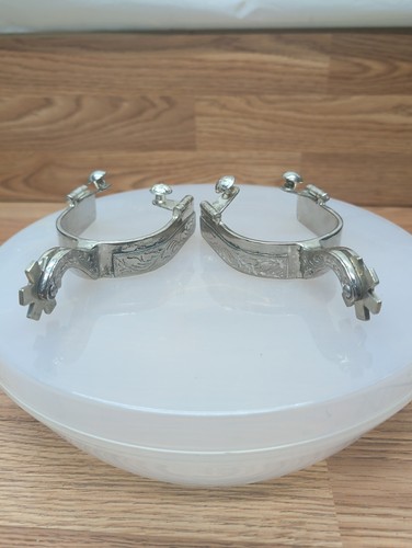 Engraved silver plated cowboy - silver,