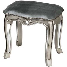 Silver stool pouffe dressing