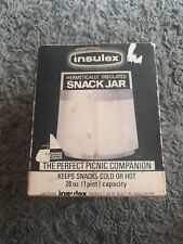 Insulex Insulated Snack Jar Food Lunch Flask  20oz/.57lt Vintage 