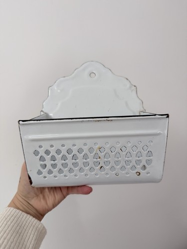 Vintage white enamel